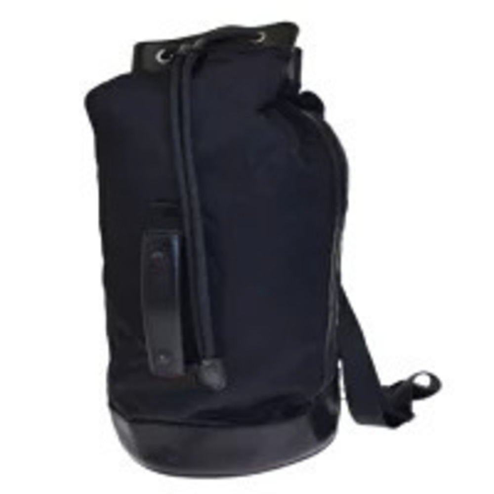 Gucci Shoulder Bag Drawstring Black Leather
